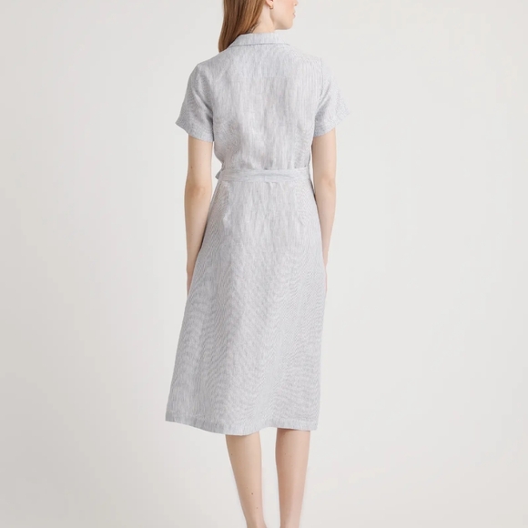 100% European Linen Button Front Dress - Picture 7 of 8